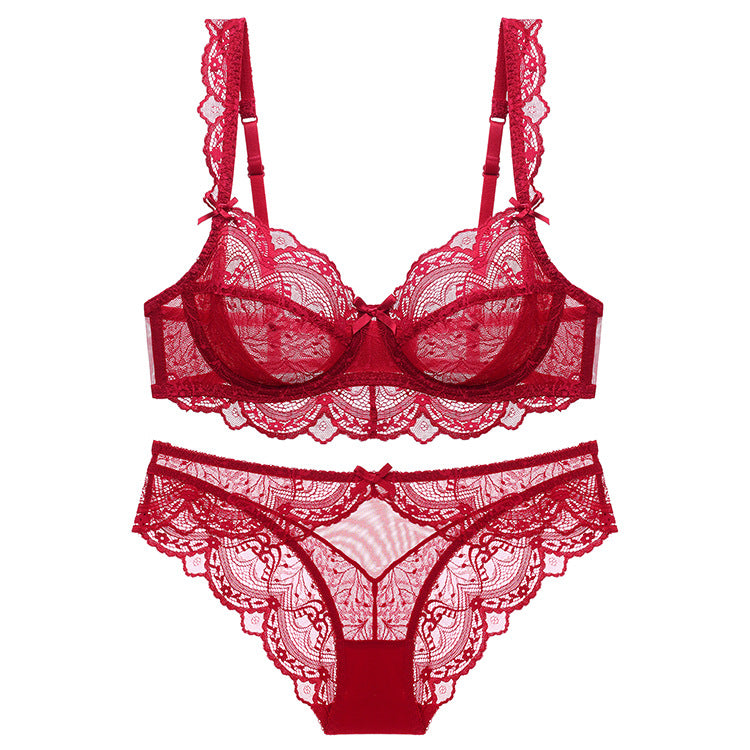 Women's Lace Underwire Bra & Panty Set