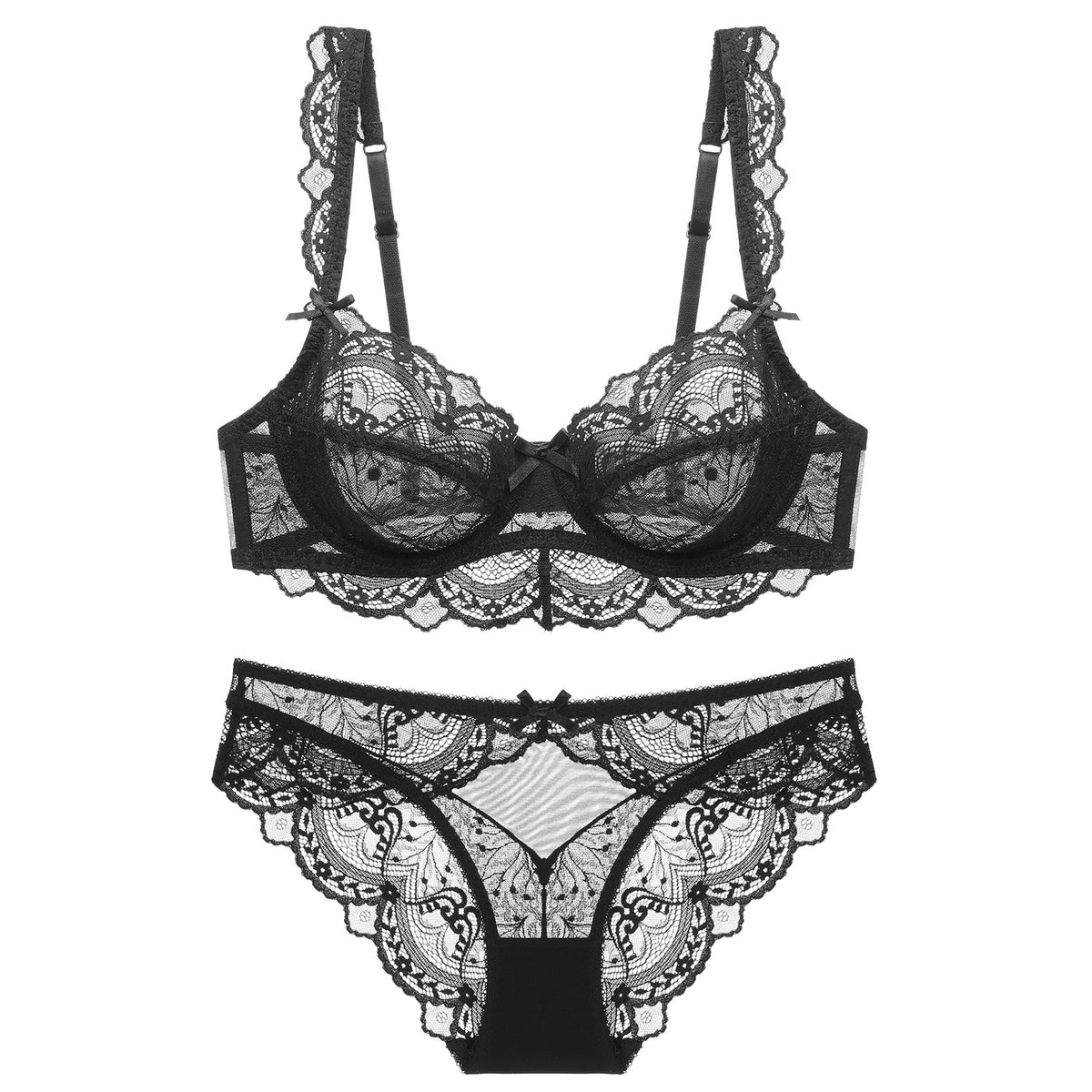 Women's Lace Underwire Bra & Panty Set