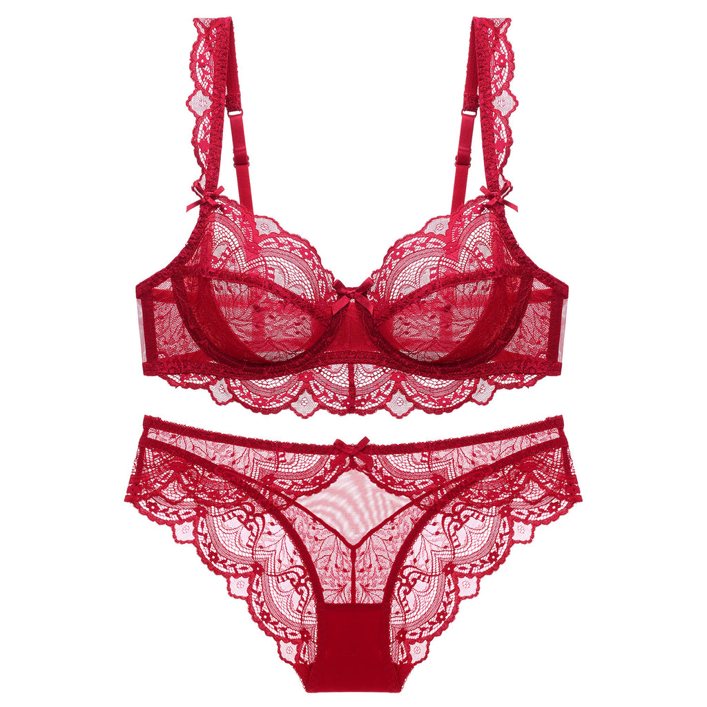 Women's Lace Underwire Bra & Panty Set