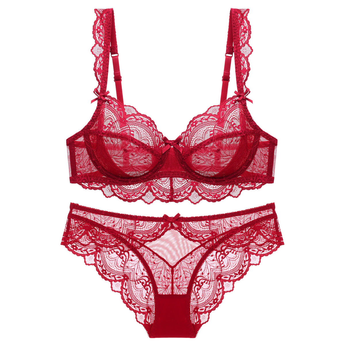 Women's Lace Underwire Bra & Panty Set