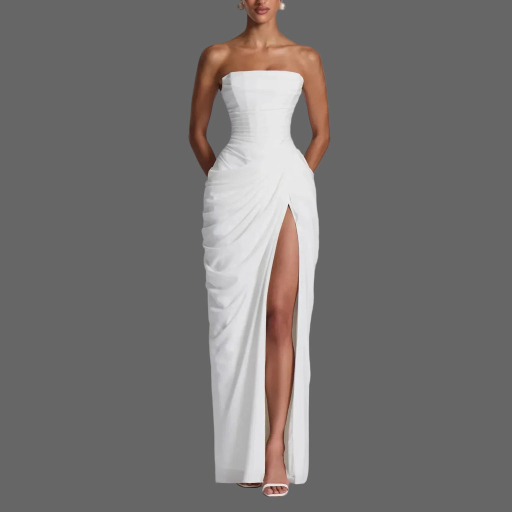 Elegant Strapless Maxi Dress