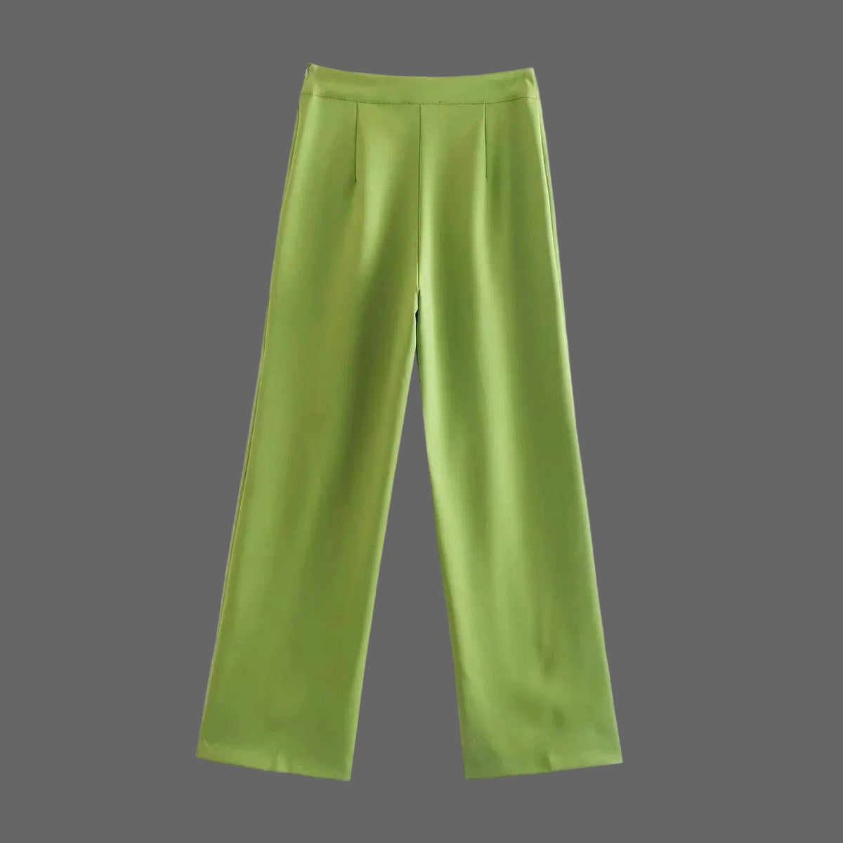 Casual Women's Solid Green Eco-Friendly Breathable Spandex/Polyester Two-Piece Vest and Pant Set