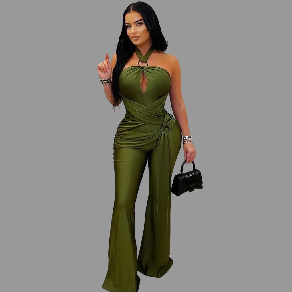 Women's Jumpsuit Sexy High Quality Slim Fit Halter Romper for Birthday Party Club