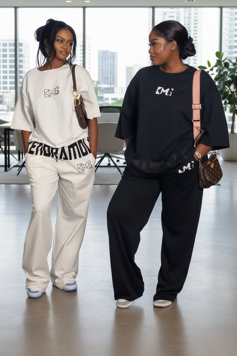 Woman Casual 2 Piece Set Top and Pants