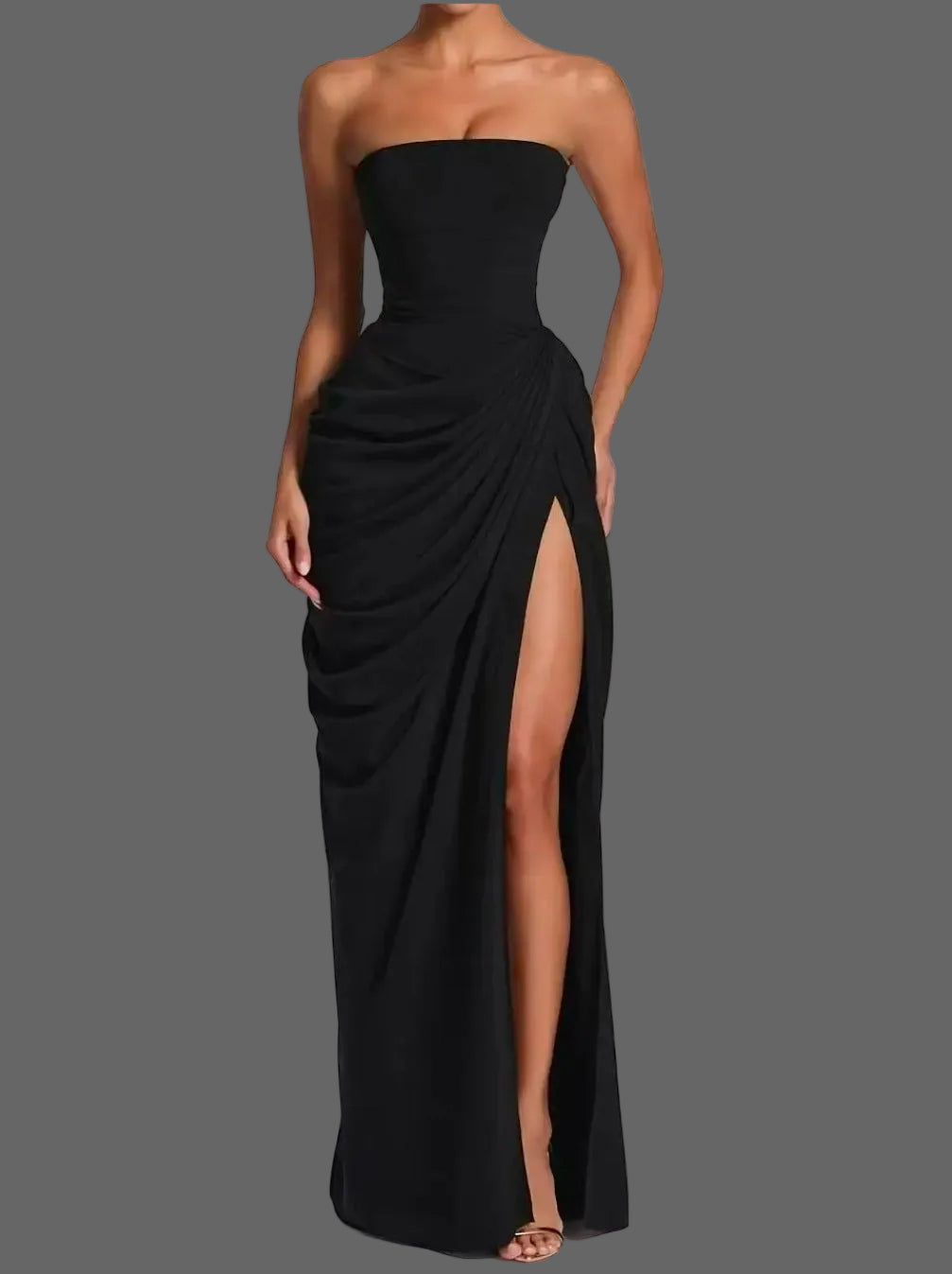Elegant Strapless Maxi Dress