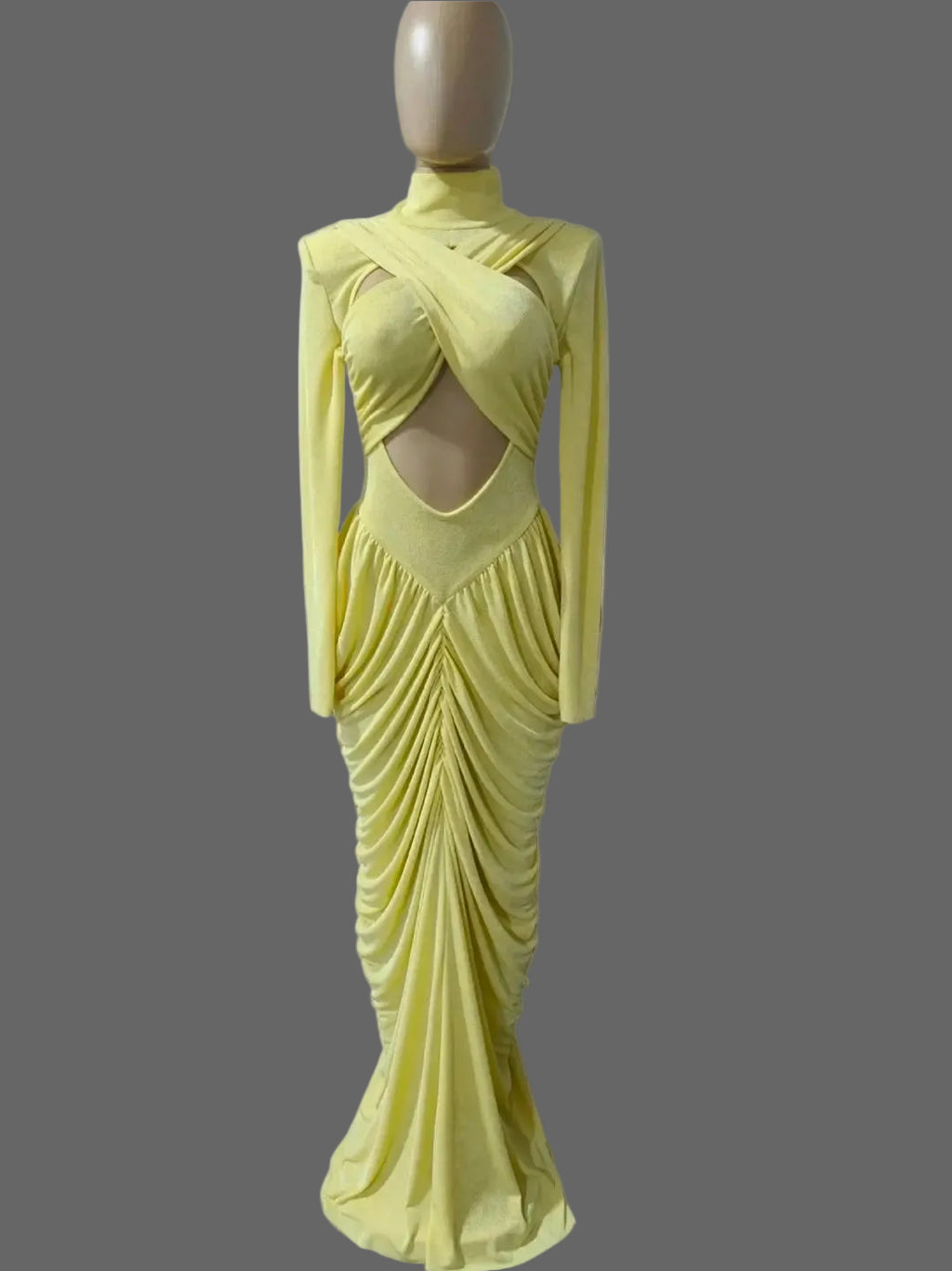 Woman Ruched Maxi Dress